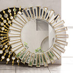 Зеркало круглое с лучами из зеркальных фацетов Silver Facet варинант исполнения - 2 | Loft Concept в Воронеже