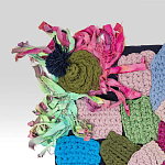 Ковер разноцветный из джинсовой одежды и армейских палаток Upcycling варинант исполнения - 2 | Loft Concept в Воронеже