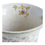 Ваза из фарфора на бронзовом основании Turquoise Blooming Garden варинант исполнения - 3 | Loft Concept в Воронеже