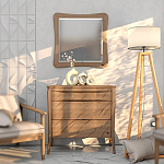 Зеркало квадратное c деревянной рамой из массива дуба Tasteful Furniture варинант исполнения - 2 | Loft Concept в Воронеже