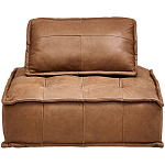 Модульное коричневое кожаное кресло Caron Leather Armchair варинант исполнения - 2 | Loft Concept в Воронеже