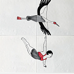 Плитка с узором Аист варинант исполнения - 2 | Loft Concept в Воронеже