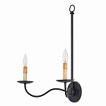 Бра настенное черное с 2-мя лампами Candle Sleeves варинант исполнения - 4 | Loft Concept в Воронеже