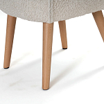 Кресло на деревянных ножках с обивкой из ткани букле Aldo Boucle Armchair варинант исполнения - 6 | Loft Concept в Воронеже