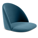 Барный стул вращающийся со спинкой Синий Велюр Vendramin Chair варинант исполнения - 2 | Loft Concept в Воронеже