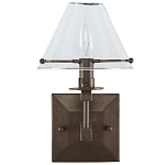 Бра с прозрачным стеклянным абажуром в форме конуса Bartolomeo Bronze варинант исполнения - 3 | Loft Concept в Воронеже