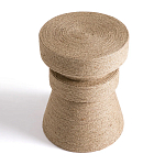 Приставной стол с отделкой из джута Juti D35 см варинант исполнения - 3 | Loft Concept в Воронеже