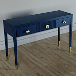 Дизайнерский Письменный стол Elsa Dreams Blue с тремя ящиками варинант исполнения - 3 | Loft Concept в Воронеже