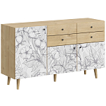 Буфет с принтом на дверцах Elise Cupboard варинант исполнения - 1 | Loft Concept в Воронеже