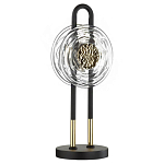 Настольная лампа с черным основанием и золотистым декором Bruno варинант исполнения - 1 | Loft Concept в Воронеже