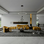 Светодиодная люстра Black LED Circle and Ball Lamp варинант исполнения - 7 | Loft Concept в Воронеже