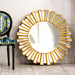 Зеркало круглое с лучами из зеркальных фацетов Golden Facet варинант исполнения - 2 | Loft Concept в Воронеже