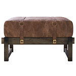 Пуф Duncan винтажная коричневая кожа  варинант исполнения - 1 | Loft Concept в Воронеже