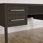 Большой Рабочий стол Primo с 5 выдвижными ящиками Темный орех варинант исполнения - 4 | Loft Concept в Воронеже