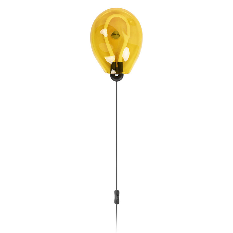 Бра со стеклянным плафоном в форме шара Colored Balloon Желтый Красный Розовый Голубой Черный Бра со стеклянным плафоном в форме шара Colored Balloon Желтый Красный Розовый Голубой Черный в Воронеже | Loft Concept