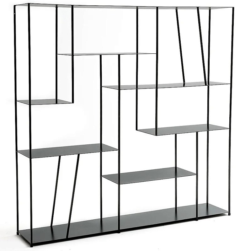 Книжный стеллаж из металла Menzie Square Metal Rack Черный Книжный стеллаж из металла Menzie Square Metal Rack Черный в Воронеже | Loft Concept