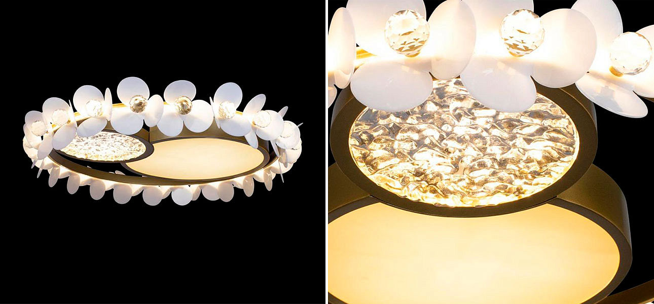 Потолочный светильник Белые Цветы White Flowers Ceiling lamp D 56 Потолочный светильник Белые Цветы White Flowers Ceiling lamp D 56 - Loft-Concept в Воронеже
