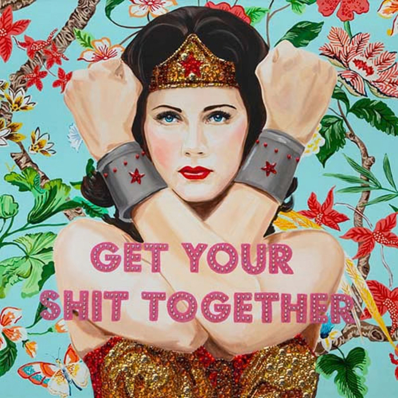 Картина Wonder Woman Get Your Shit Together Мульти в Воронеже | Loft Concept 