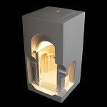 Встраиваемый в стену гипсовый светильник под покраску с арками и рельефными колоннами Antiquity Athena варинант исполнения - 3 | Loft Concept в Воронеже