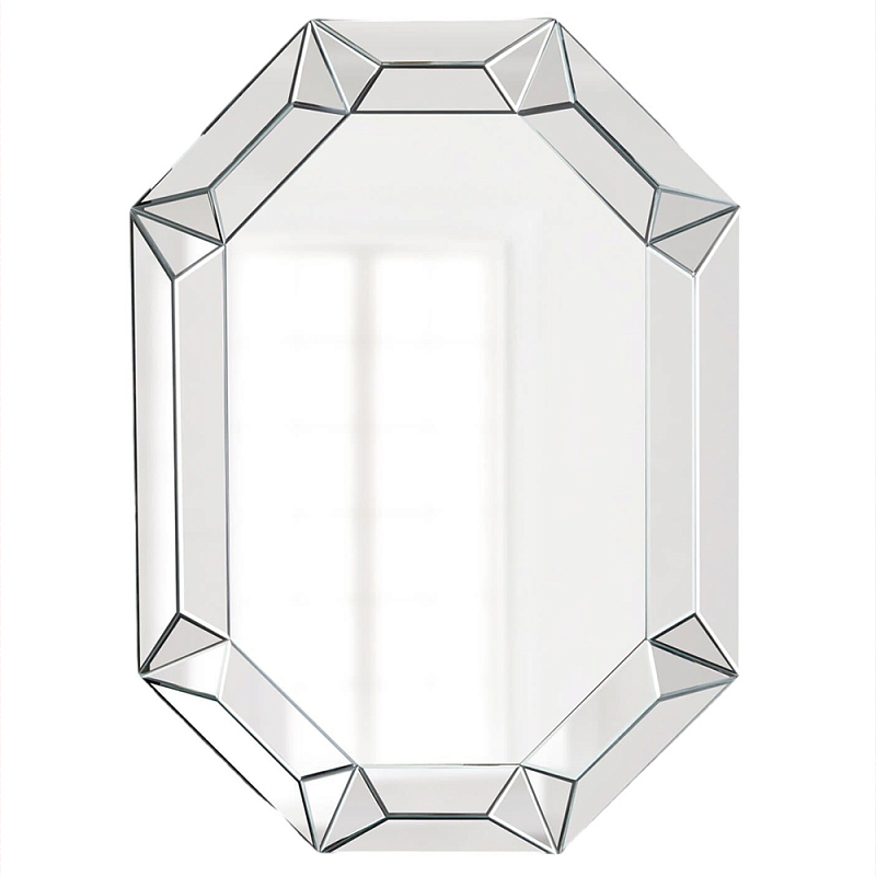 Зеркало настенное восьмиугольное Mirror Facets Серебряный Черный Зеркало настенное восьмиугольное Mirror Facets Серебряный Черный в Воронеже | Loft Concept