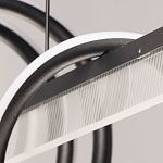 Люстра линейная черного цвета с волнообразным металлическим элементом Luke Lampco Tracer Lamp варинант исполнения - 9 | Loft Concept в Воронеже