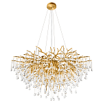 Люстра подвесная с прозрачными стеклянными подвесками в форме капель Диаметр 100 см Droplet Chandelier варинант исполнения - 4 | Loft Concept в Воронеже