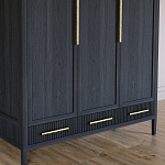 Большой Шкаф Primo Черный дуб с 3 дверьми и 3 выдвижными ящиками варинант исполнения - 3 | Loft Concept в Воронеже