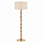 Торшер с цилиндрическим тканевым абажуром на каркасе волнистой формы Rotation варинант исполнения - 1 | Loft Concept в Воронеже