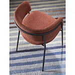 Стул полукруглый мягкий с буклированной обивкой Chair with Boucle Upholstery варинант исполнения - 5 | Loft Concept в Воронеже