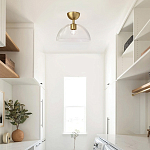 Потолочный светильник с широким полусферическим плафоном из прозрачного стекла Alora Mood варинант исполнения - 5 | Loft Concept в Воронеже