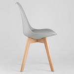 Стул с основой из пластика и мягким сиденьем Arvika Grey варинант исполнения - 3 | Loft Concept в Воронеже