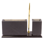 Настольный письменный набор из мрамора с часами и ручкой Marble Accessory варинант исполнения - 3 | Loft Concept в Воронеже