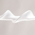 Люстра горизонтальная с волнистым белым плафоном Golden Swirl варинант исполнения - 5 | Loft Concept в Воронеже