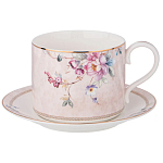 Чайный набор из фарфора с цветочным принтом на 6 персон 12 предметов Flower Porcelain Collection варинант исполнения - 1 | Loft Concept в Воронеже