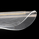 Люстра линейная с прозрачным волнообразным плафоном Wave Line варинант исполнения - 6 | Loft Concept в Воронеже