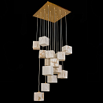 Люстра подвесная с квадратными плафонами из натурального камня Glowing Spheres варинант исполнения - 3 | Loft Concept в Воронеже