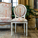 Стул из массива бука бежевый с растительным орнаментом Raffael Angel Beige Chair варинант исполнения - 6 | Loft Concept в Воронеже