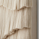 Светло-Бежевое Панно из нитей White Landscape Wall Hanging варинант исполнения - 3 | Loft Concept в Воронеже