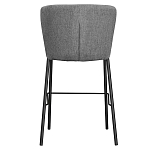 Стул барный серый с широкой закругленной спинкой Bar Chair Gray варинант исполнения - 4 | Loft Concept в Воронеже