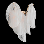 Бра из полупрозрачных овальных лепестков из стекла с металлическим основанием золотого цвета Nazaire Glass Lighting варинант исполнения - 1 | Loft Concept в Воронеже