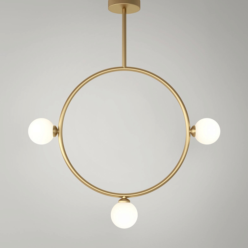 Люстра Areti Circle Pendant Золотой Белый Люстра Areti Circle Pendant Золотой Белый в Воронеже | Loft Concept