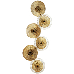 Бра с 6-ю плафонами в форме диска из рельефного коричневого стекла Decorative Six Glass Discs Wall Lamp варинант исполнения - 1 | Loft Concept в Воронеже