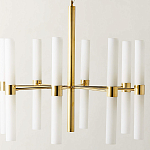 Люстра золотая с 16-ю тонкими цилиндрическими плафонами Shoulders варинант исполнения - 1 | Loft Concept в Воронеже