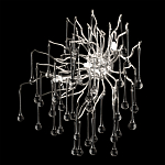 Бра с лучеобразным основанием и подвесками из прозрачного стекла в виде длинных капель Droplet Chandelier варинант исполнения - 12 | Loft Concept в Воронеже