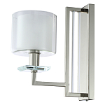 Бра с геометрическим каркасом из металла и цилиндрическим стеклянным плафоном Laurent варинант исполнения - 1 | Loft Concept в Воронеже