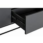 ТВ-тумба цвета графит с  2-мя дверцами и ящиком Strict Lines варинант исполнения - 4 | Loft Concept в Воронеже
