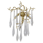 Бра с декором в виде ветвей и стеклянных подвесок в форме капель Droplet Chandelier варинант исполнения - 1 | Loft Concept в Воронеже