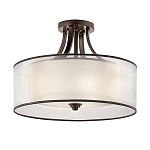 Потолочный светильник с двойным цилиндрическим плафоном из белого стекла и прозрачной органзы Kichler варинант исполнения - 17 | Loft Concept в Воронеже