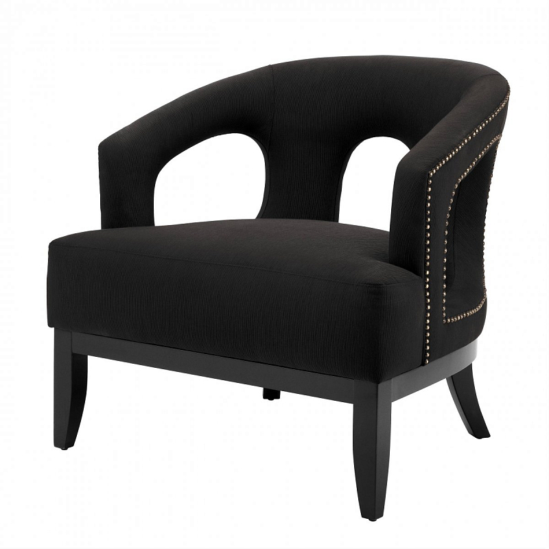 Кресло Eichholtz Chair Adam Black Черный Латунь Античная полированная Кресло Eichholtz Chair Adam Black Черный Латунь Античная полированная в Воронеже | Loft Concept