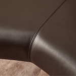 Кушетка с деревянным каркасом и сиденьем из коричневой натуральной кожи Moon Walnut Furniture варинант исполнения - 2 | Loft Concept в Воронеже